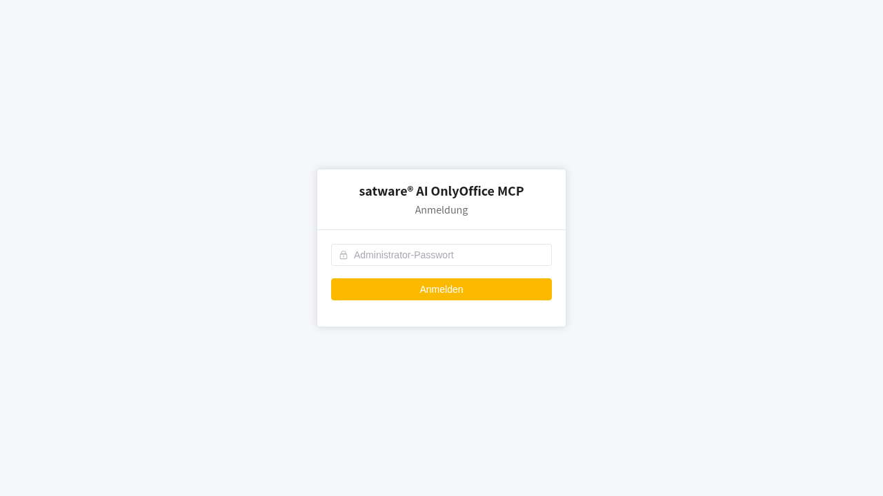 Login screen