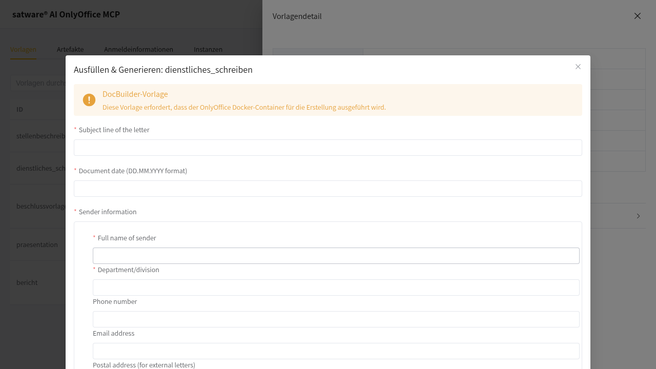 Fill and Generate dialog